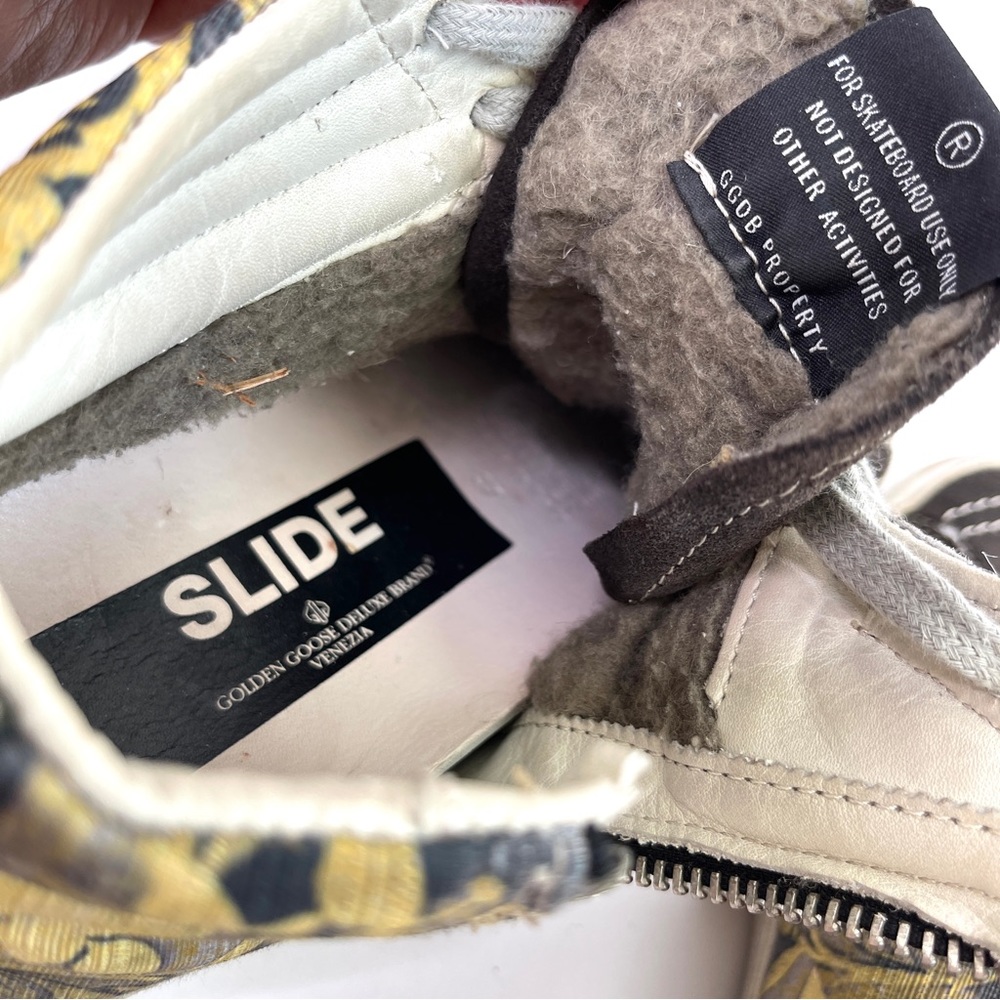 GOLDEN GOOSE Black Yellow Field Slide Sneakers Rare Size 37 - Picture 14 of 15